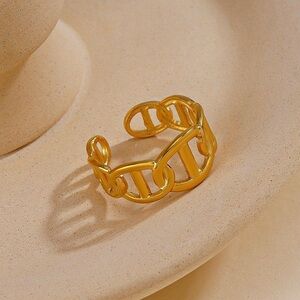 NEW💎18K Gold Plated Open Ring*Adjustable Ring*Unique Geometric Ring